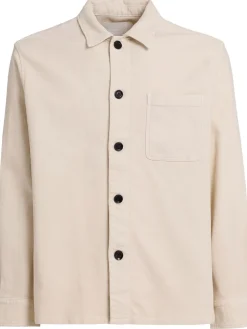 Camicia workwear in denim di misto cotone