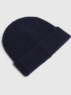 Cappello beanie in maglia di misto lana con logo
