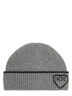 Cappello beani Encouer in maglia a coste con cuore