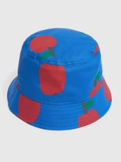 Cappello bucket in cotone stampa Apple
