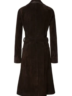 Cappotto doppiopetto in camoscio