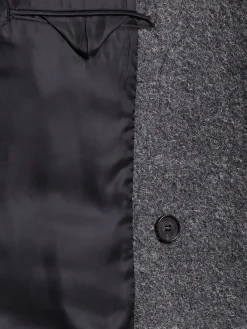 Cappotto doppiopetto in misto lana