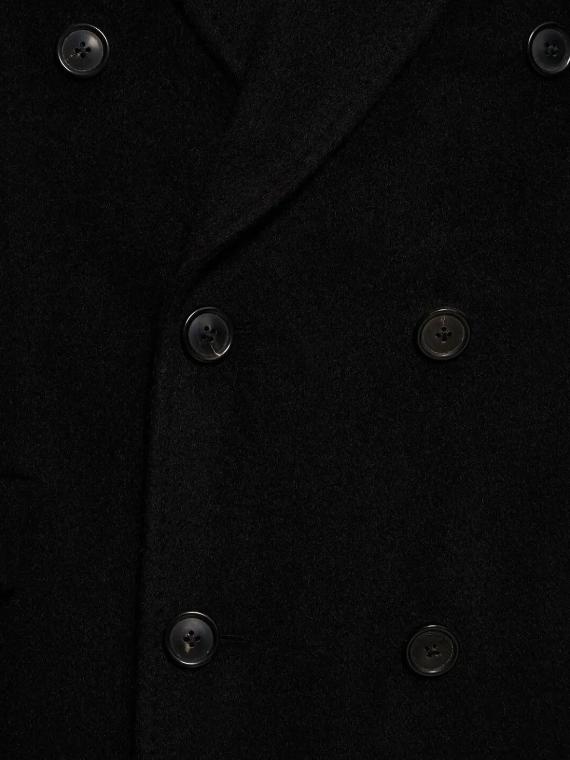 Cappotto doppiopetto in misto mohair