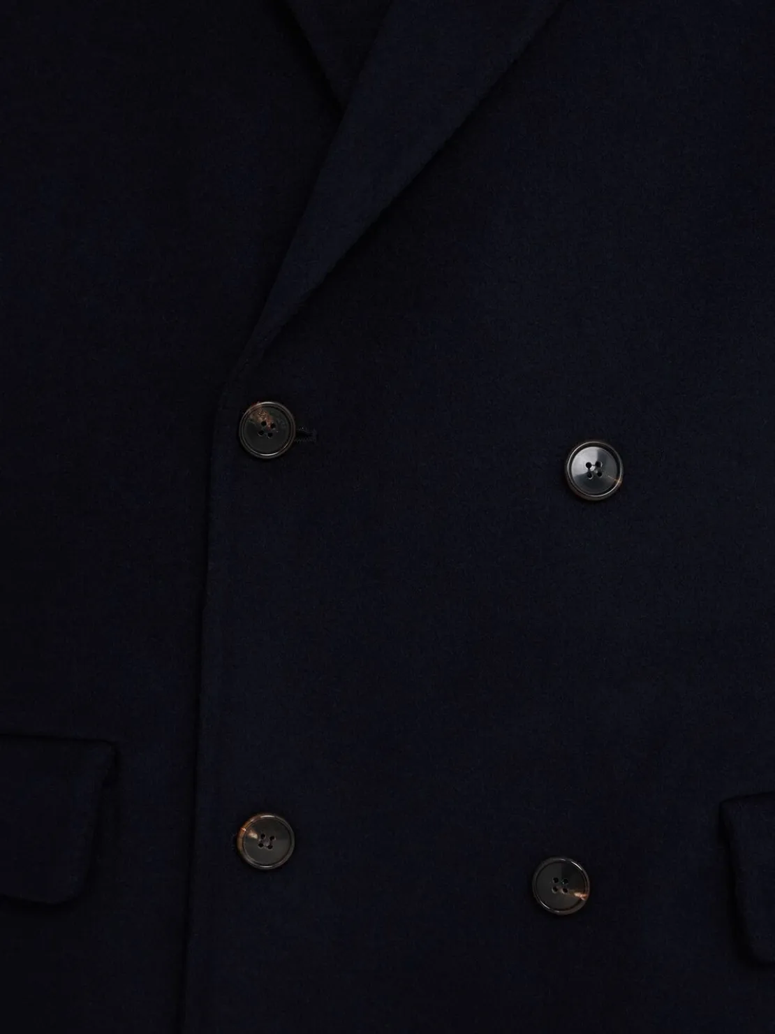 Cappotto doppiopetto in misto lana
