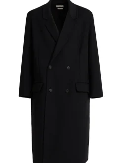 Cappotto doppiopetto in misto lana