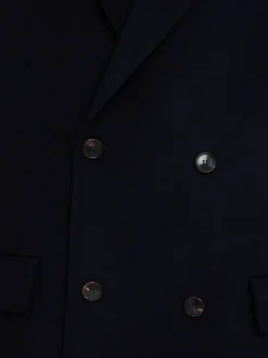 Cappotto doppiopetto in misto lana