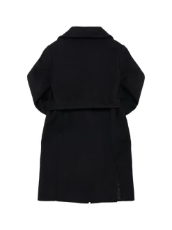 Cappotto in lana con cintura