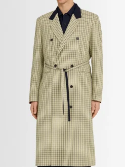 Cappotto in misto lana con cintura