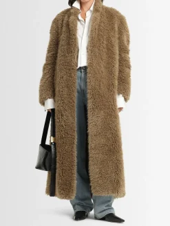 Cappotto lungo in teddy