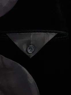 Cappotto lungo in velluto di cotone con cintura