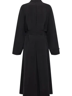 Cappotto lungo Ryo in seta con cintura