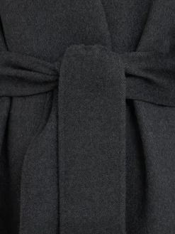 Cappotto lungo Veronique in misto lana / cintura