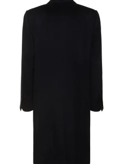 Cappotto monopetto in cashmere / revers a lancia