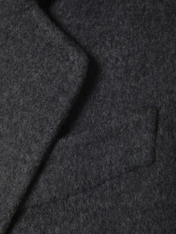 Cappotto monopetto in misto lana