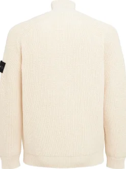 Cardigan in cotone punto popcorn