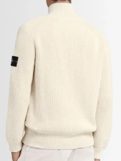 Cardigan in cotone punto popcorn