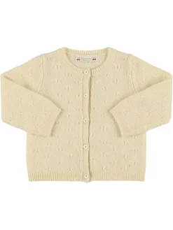 Cardigan in maglia di alpaca e lana