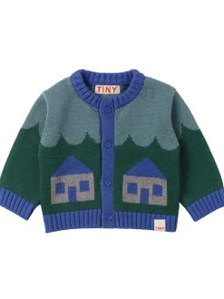 Cardigan in maglia di lana e cotone