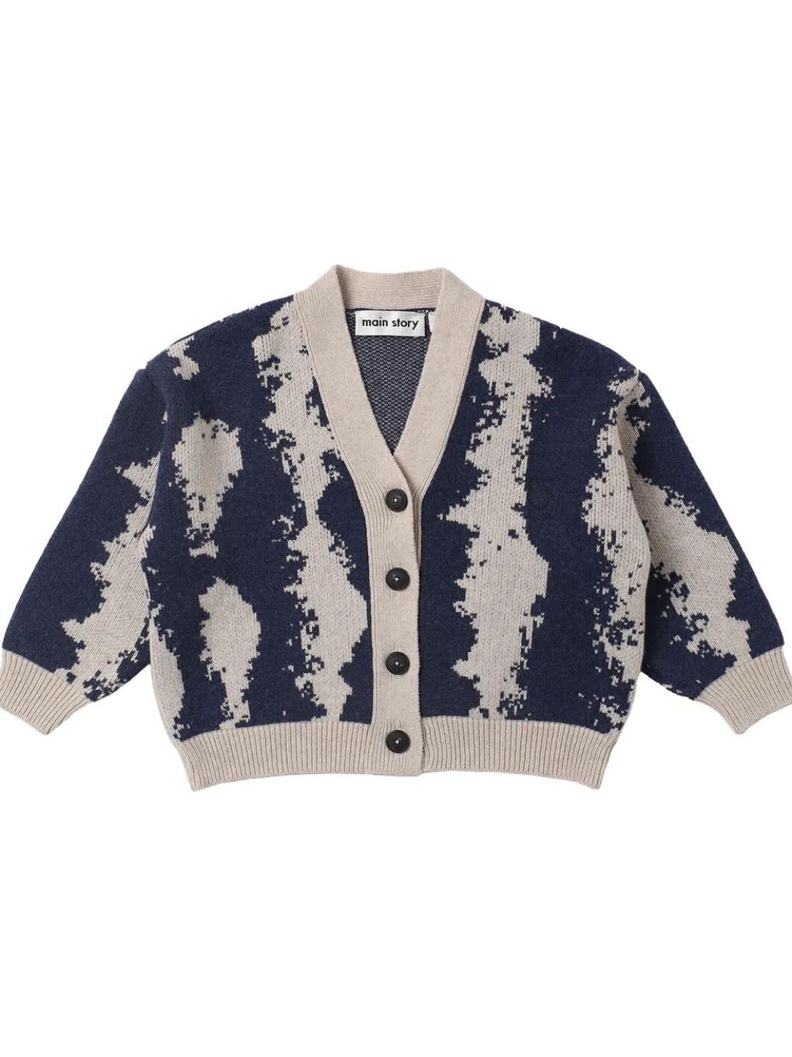 Cardigan in maglia di misto lana stampata