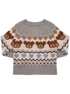 Cardigan in maglia di misto poly jacquard