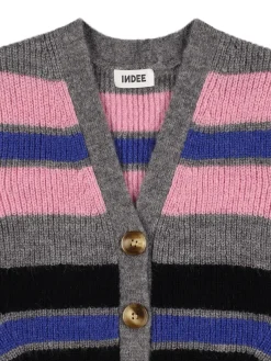 Cardigan smanicato in maglia di misto acrilico