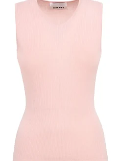Cashmere & silk knit tank top