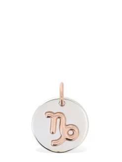 Charm Capricorn in argento e oro rosa 9kt