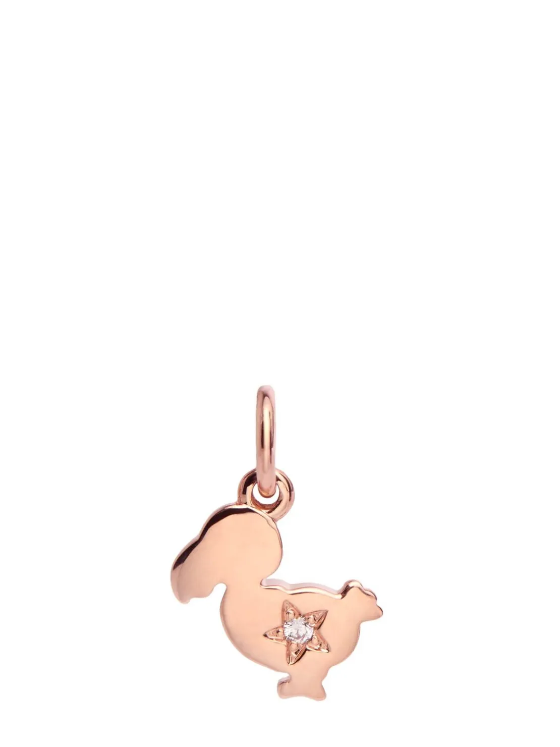 Charm Junior in oro rosa 9kt con diamanti