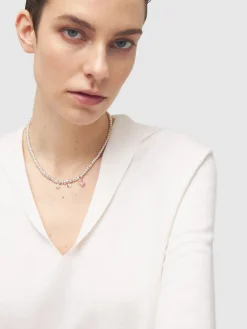 Charm O in oro bianco 18kt con diamanti