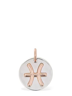 Charm Pisces in oro rosa 9kt e argento