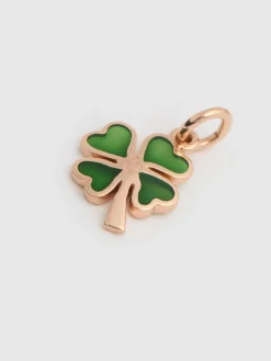 Charm quadrifoglio in oro rosa Rondelle 9kt