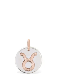 Charm Taurus in argento e oro rosa 9kt