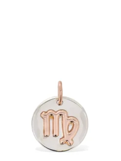 Charm Virgo in argento e oro rosa 9kt