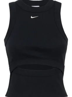 Chill knit rib tank with cutout