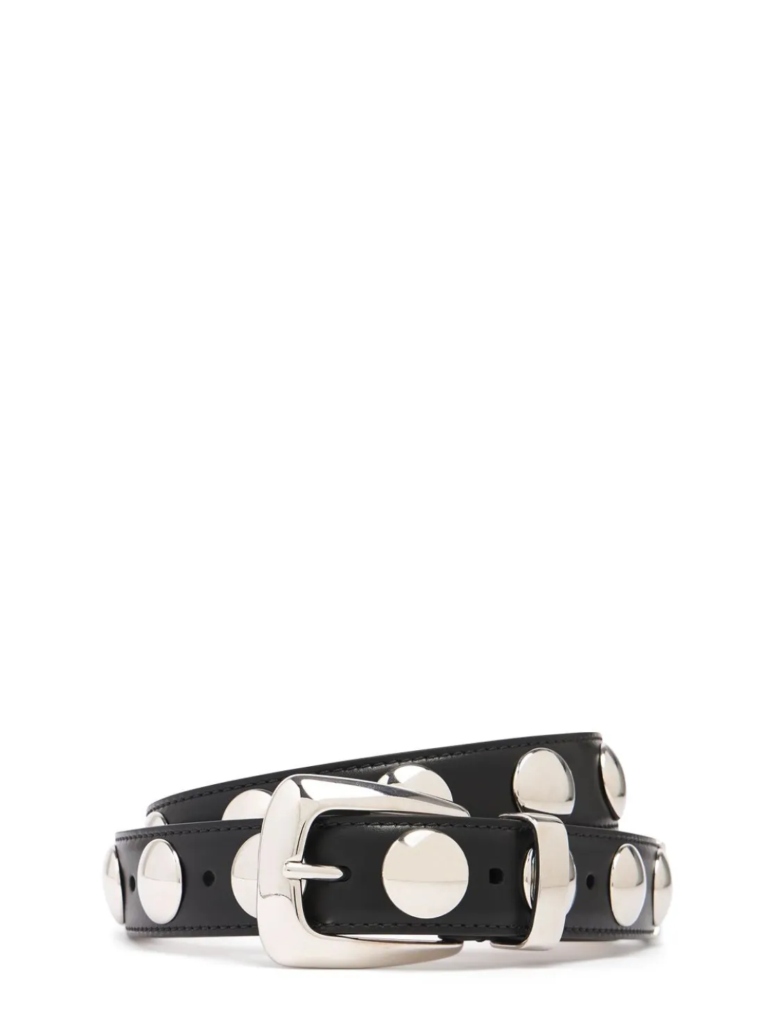 Cintura Benny in pelle con borchie 3cm