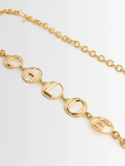 Cintura in ottone con logo