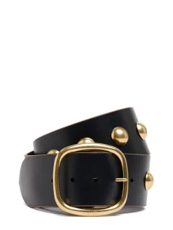 Cintura Midnight in pelle con fibbia