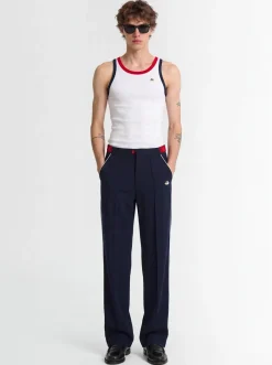 Contrast trim tank top