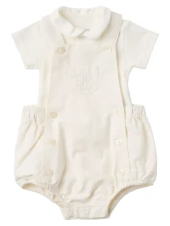 Cotton blend bodysuit & overalls