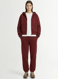 Cotton blend classic zip-up hoodie