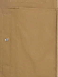 Cotton blend gabardine shirt jacket