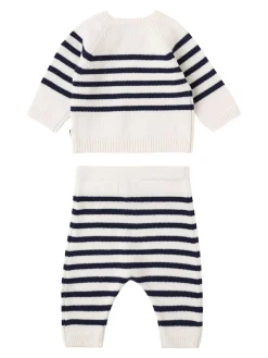 Cotton blend knit sweater & pants