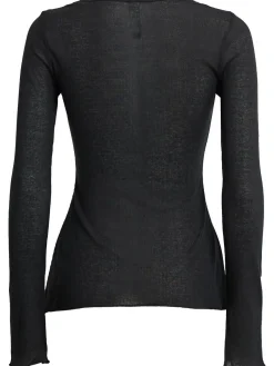 Cotton blend long sleeve top