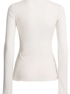 Cotton blend long sleeve top