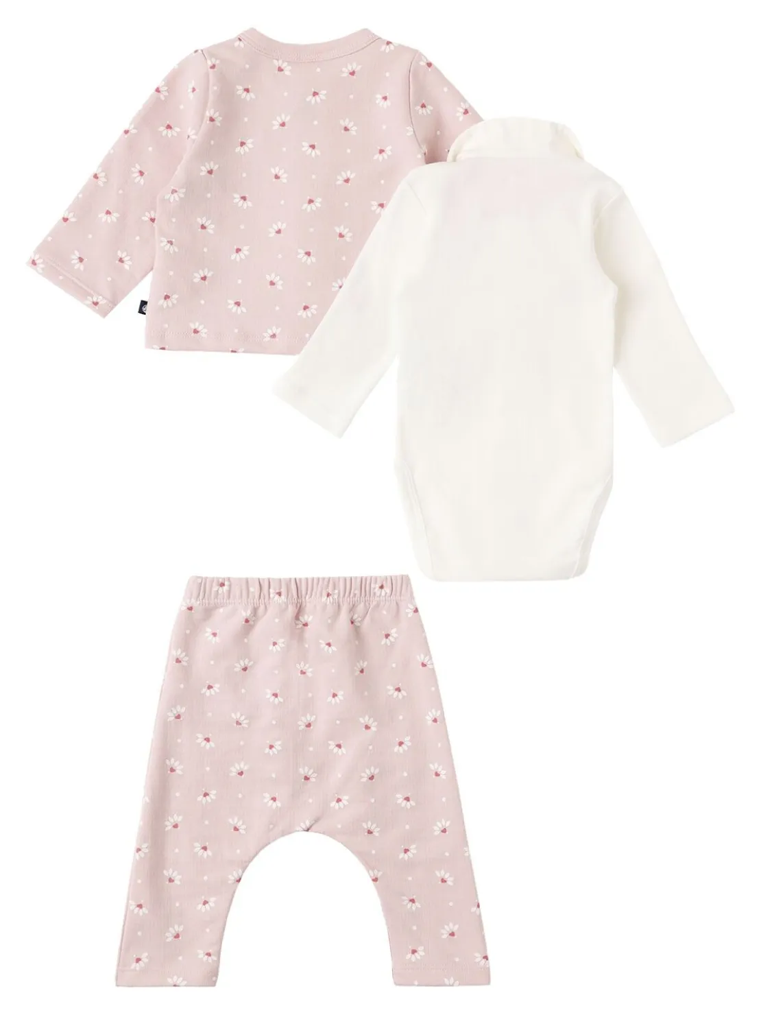 Cotton cardigan, bodysuit & pants