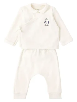 Cotton cardigan, bodysuit & pants