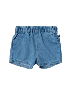 Cotton chambray shorts