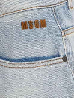 Cotton denim shorts