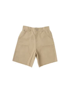 Cotton gabardine shorts