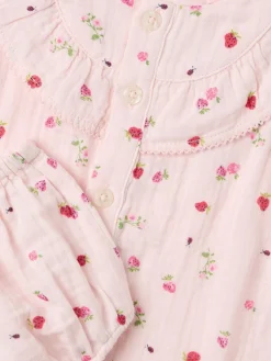 Cotton jersey top & shorts